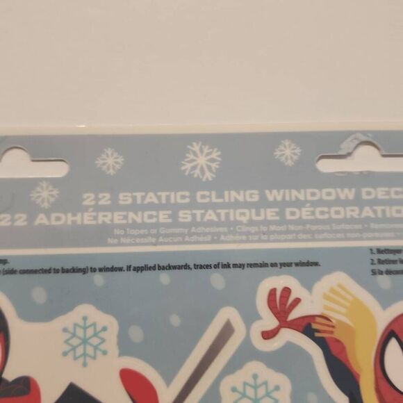 Marvel Spiderman Lot of 2 Christmas Activity Book and Sheet of Static Cling Wind - Picture 9 of 9